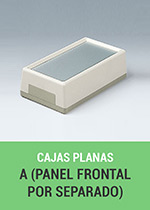 Cajas plásticas planas con panel frontal adaptable